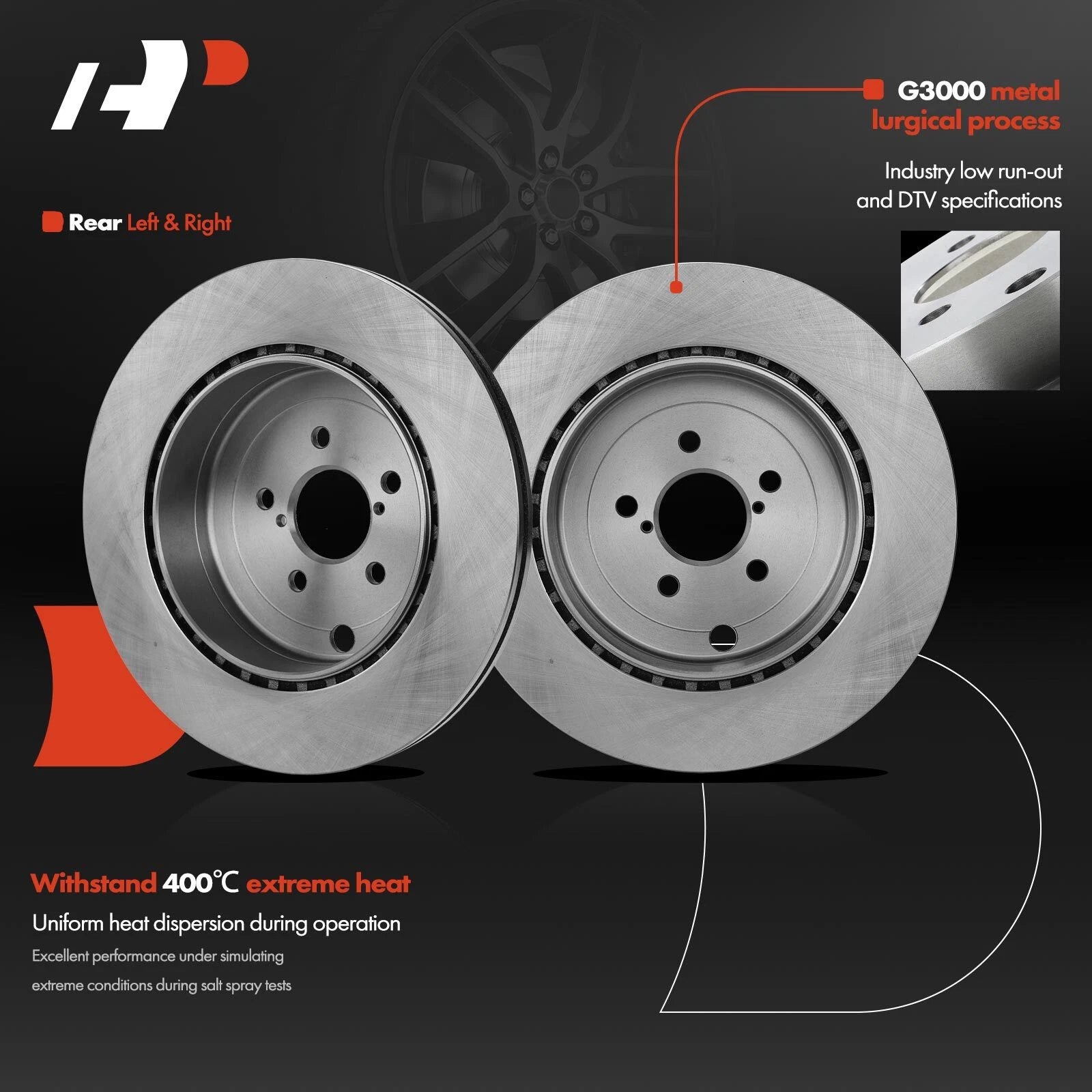 Rear Disc Brake Rotors for Subaru BRZ & Toyota 86 (2017–2020)