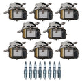 Set of 8 Ignition Coils & 8 Spark Plugs for Cadillac Chevy GMC Hummer (2000–2023)