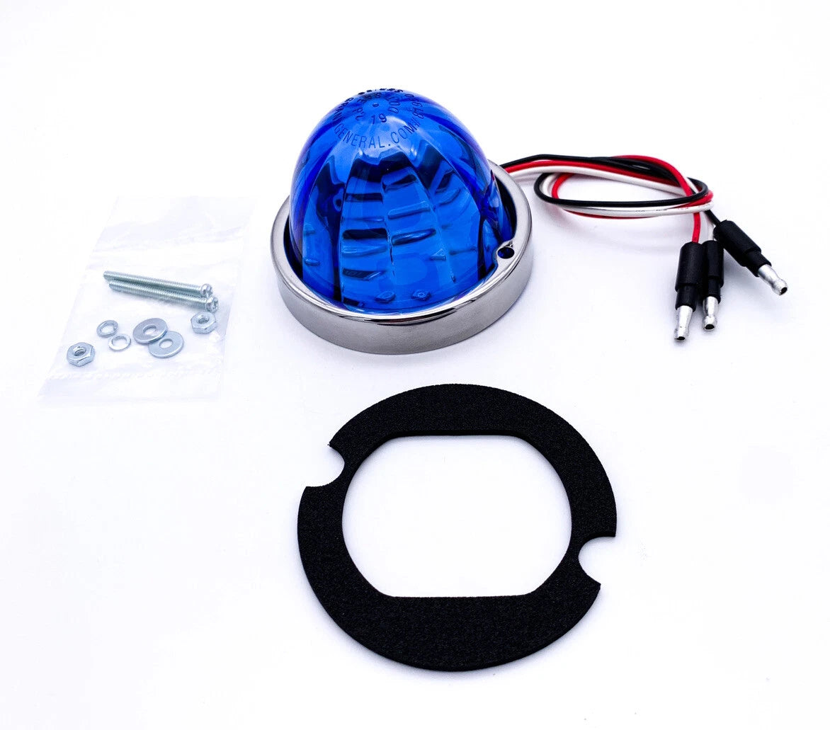 LED Turn Signal Light Flush Mount Kit for Universal Fit Watermelon Blue