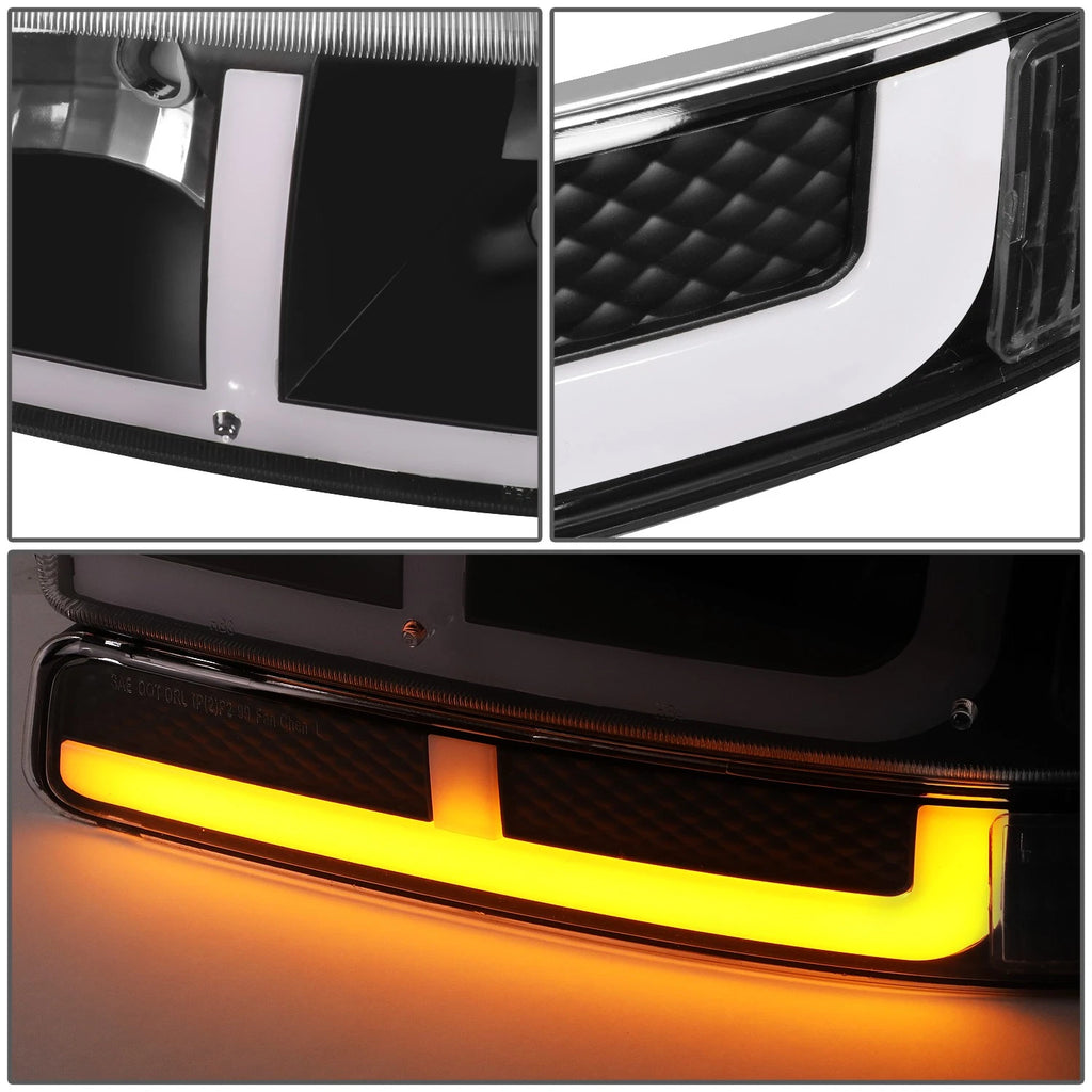 LED Bumper Headlights for GMC Sierra/Yukon (1999–2007) Black Housing