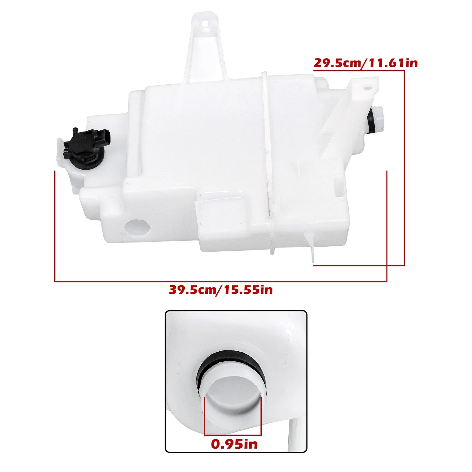 Windshield Washer Reservoir Tank with Cap Pump & Sensor for Toyota RAV4 (2013â2018)