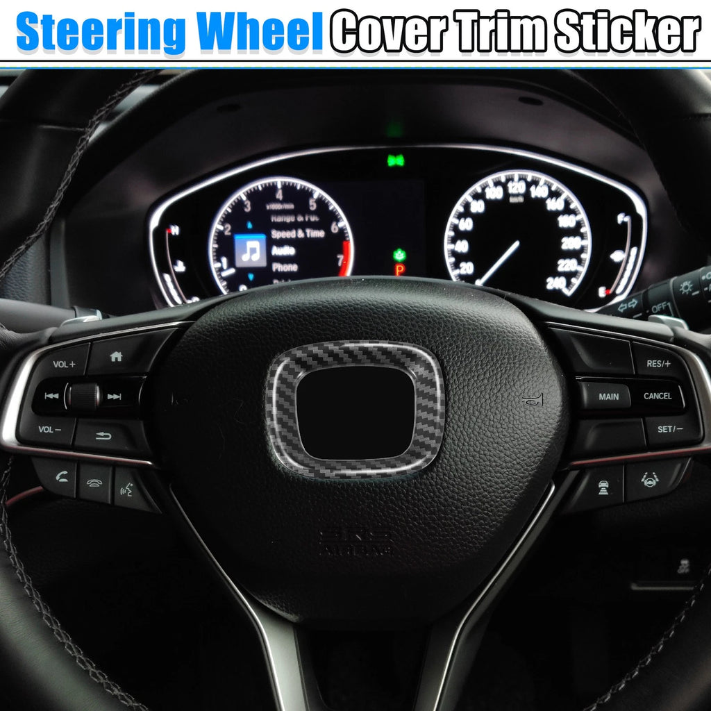Inner Steering Wheel Cover Trim for Honda Accord (2018–2022) Carbon Fiber