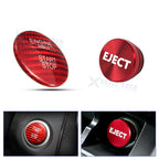 Red Carbon Engine Start + Cigarette Lighter Eject Button Trim for Mercedes (—)