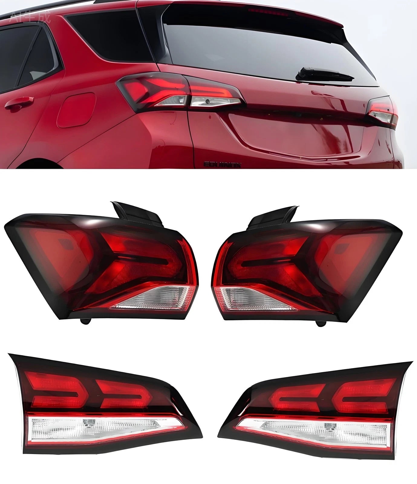 Set of 4 Halogen Tail Lights for Chevy Equinox (2022–2024)