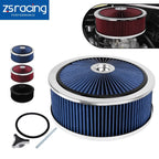 14" Round Deep Dish Air Cleaner Kit for Universal Vehicles