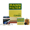 Mann-Filter Oil & Air Filter Set with 4 Bosch Spark Plugs for BMW