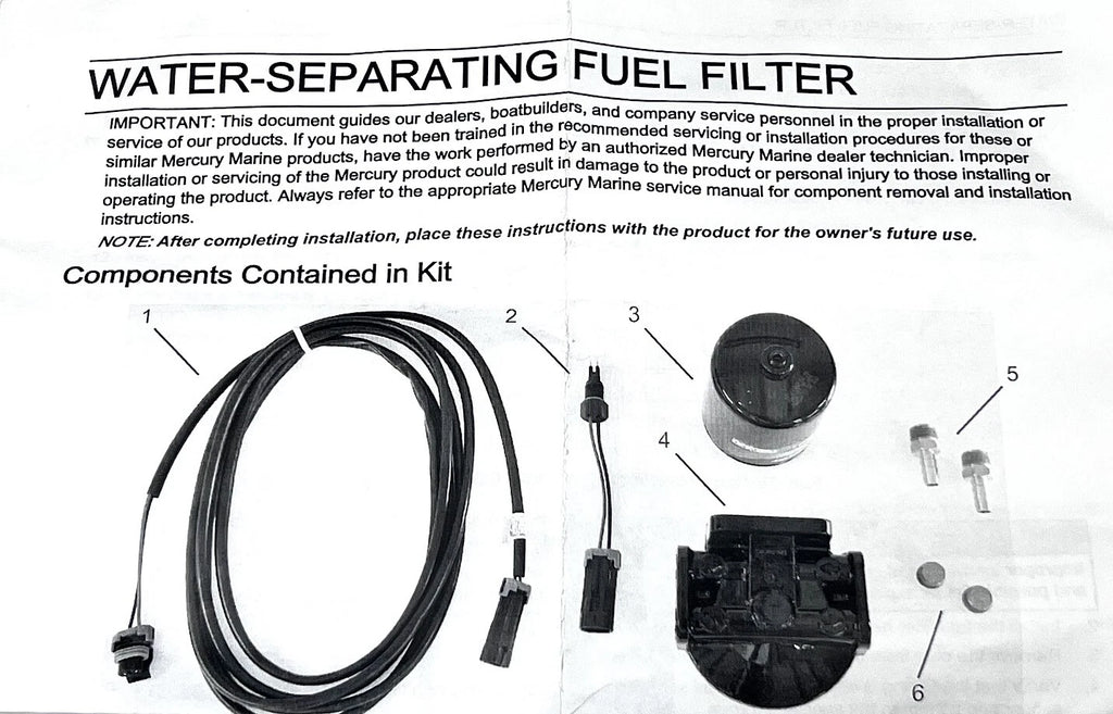 Water Separating Fuel Filter for Mercury (1956–1958) 56-8M0095868