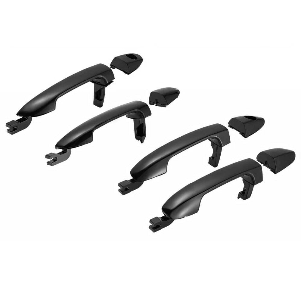 4x Front & Rear Primed Black Exterior Door Handle for Kia Spectra (2004–2009)