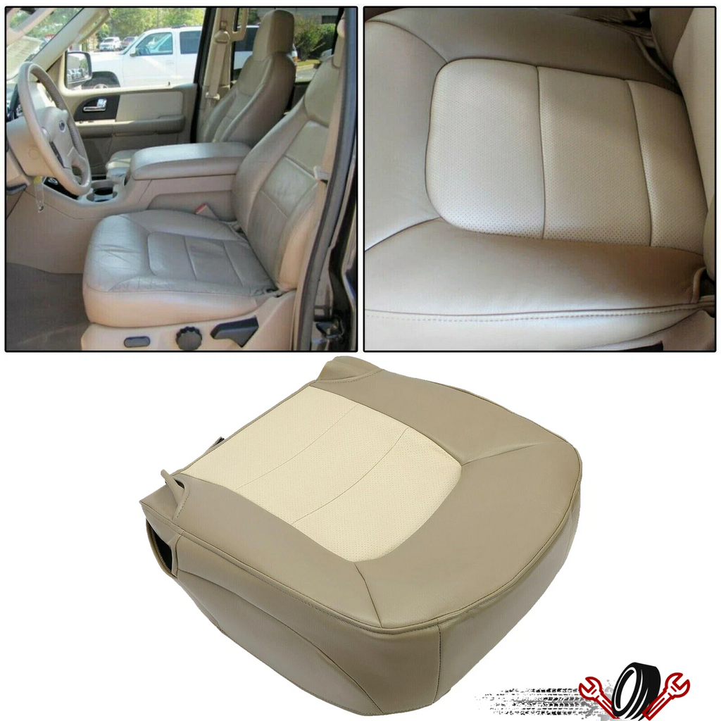 Driver Bottom Perforated Seat Cover for Ford Expedition (2003–2006) Tan