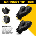 2X 2.5 Inch Inlet Dual Pipe Exhaust Tip for EV (7 Inch Outlet, 8.5" Long)