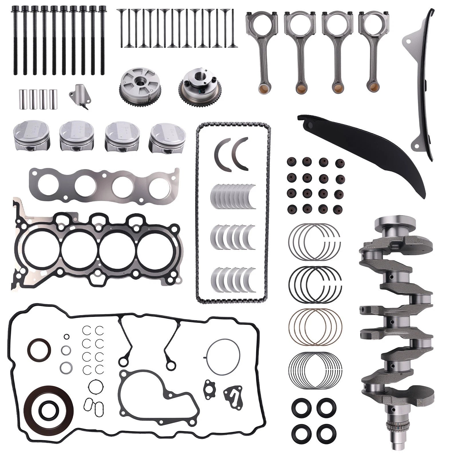 Engine Rebuild Kit w/ConRods Bearings for Hyundai Elantra Kia Soul (G4NH)
