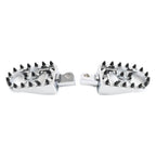 Wide Fat Foot Pegs for Harley Dyna Sportster Fatboy (Chrome)