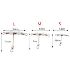 10pcs T Shape Rolling Swivels with Luminous Beads for Fishing