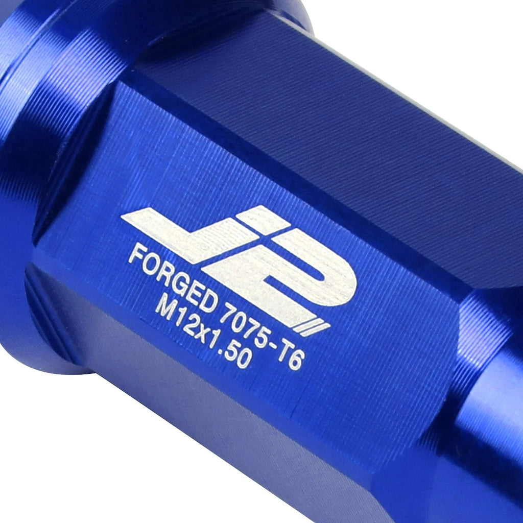 20Pcs J2 7075 Forged Aluminum M12x1.5 Close-End Lug Nut Kit w/Adapter Blue