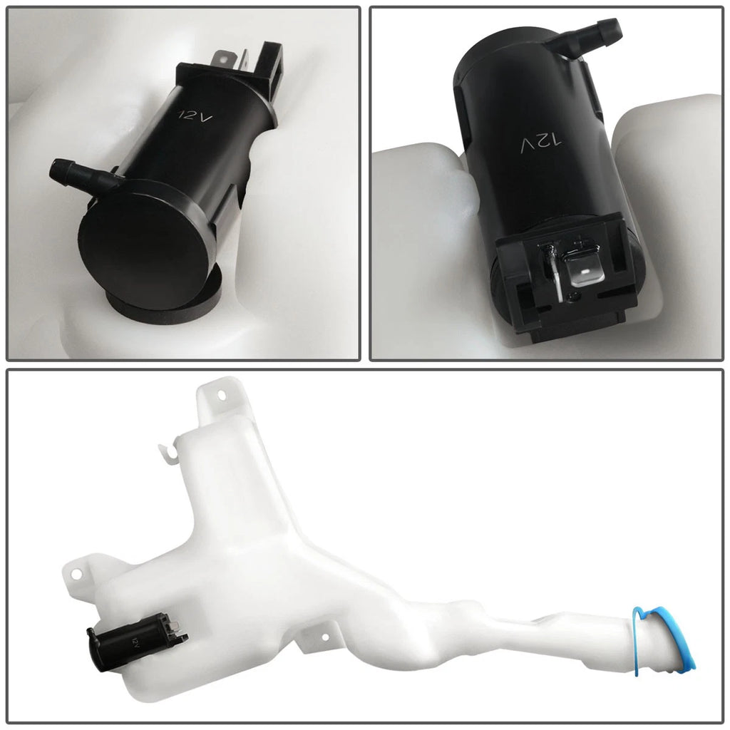 Windshield Washer Fluid Reservoir Tank Bottle w/Cap+Pump for Honda Civic (2001–2005)