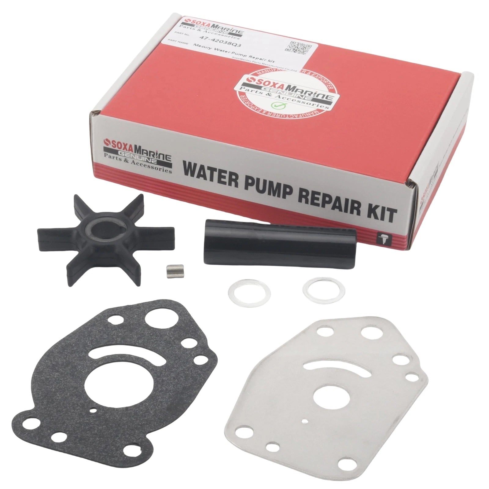Water Pump Repair Service for Mercury Mariner 6-15 HP (1990–2023)