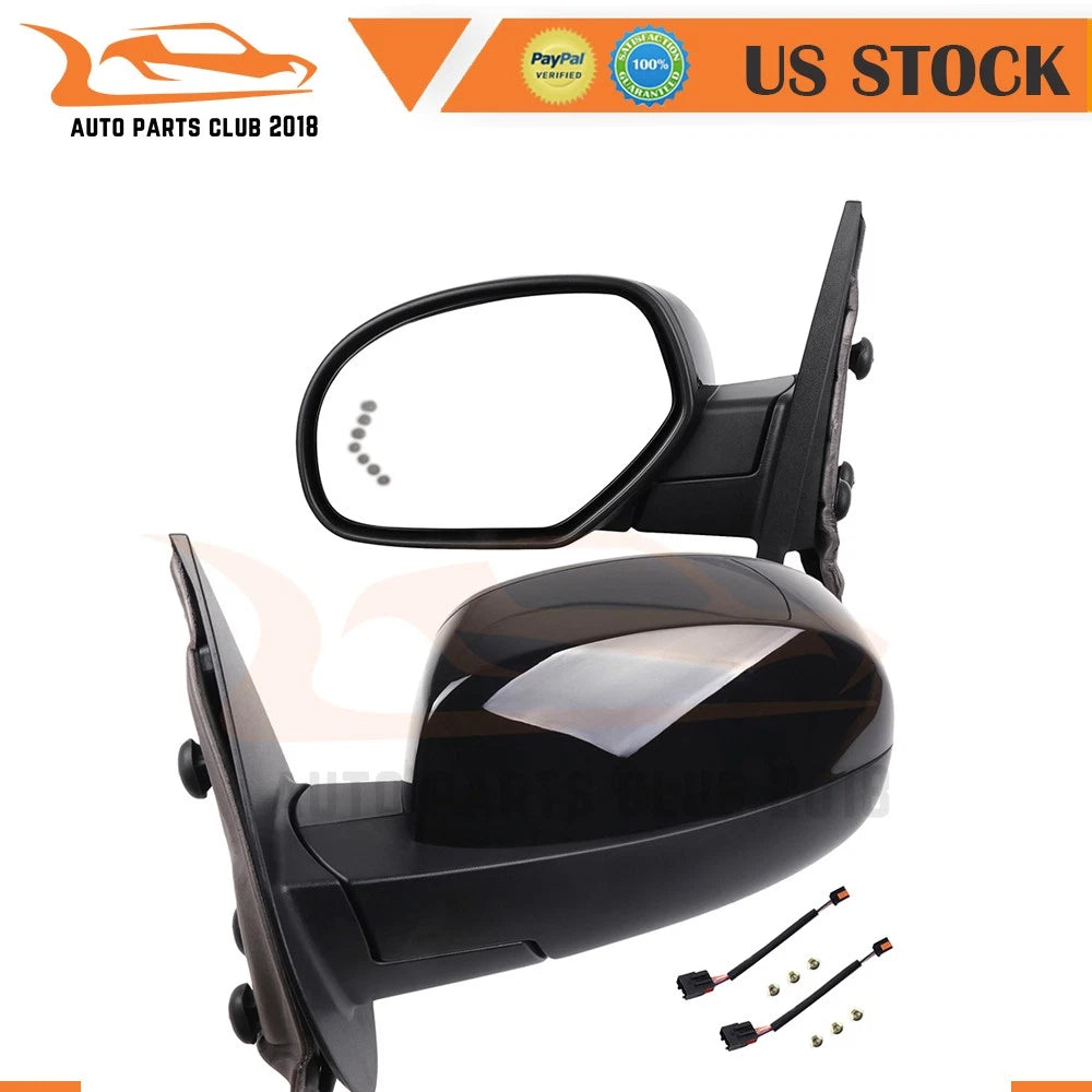 Set of 2 Power Signal Puddle Arrow Heated Mirrors for GMC Chevrolet (2007–2013)