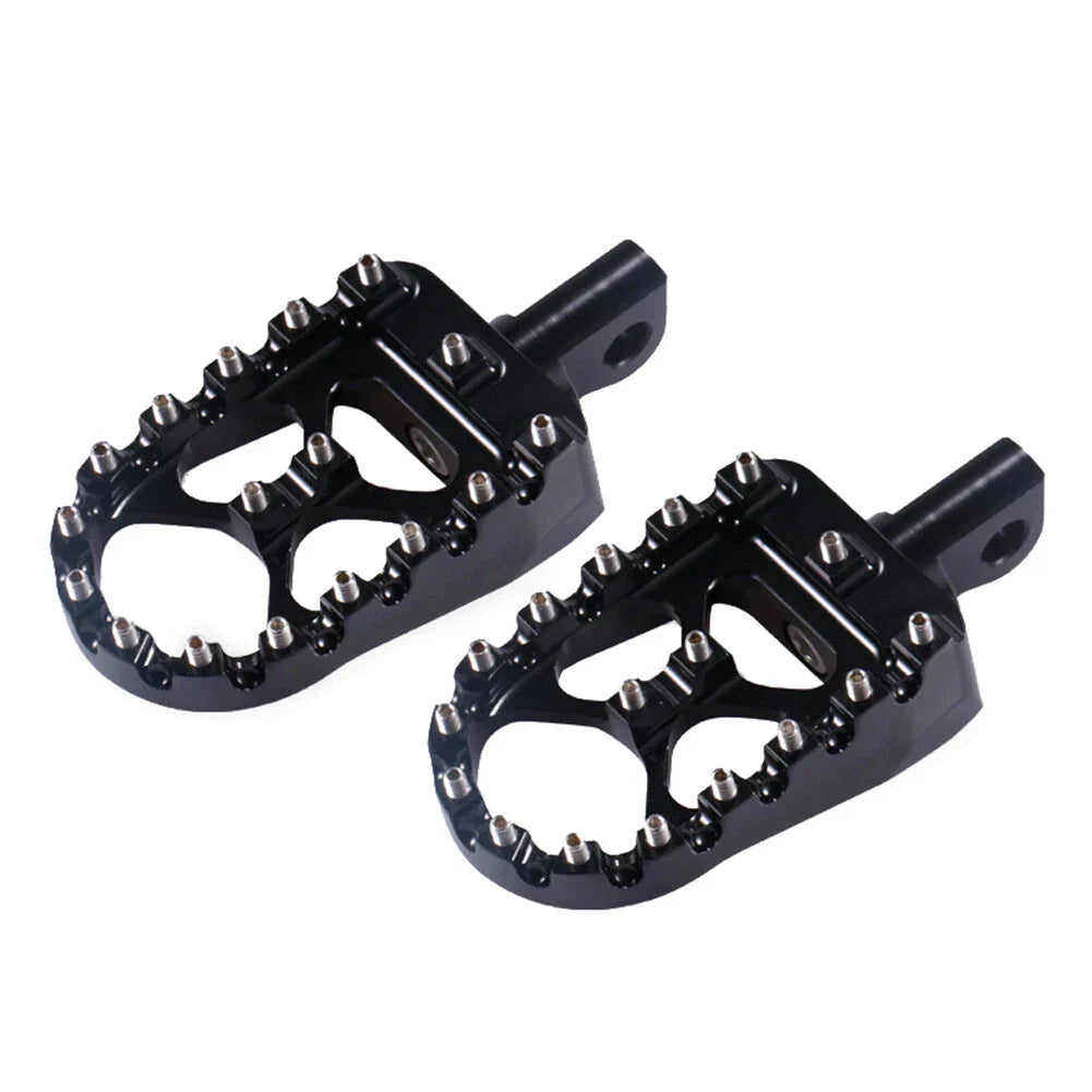 Black CNC Wide MX Style Foot Pegs for Harley Sportster Softail