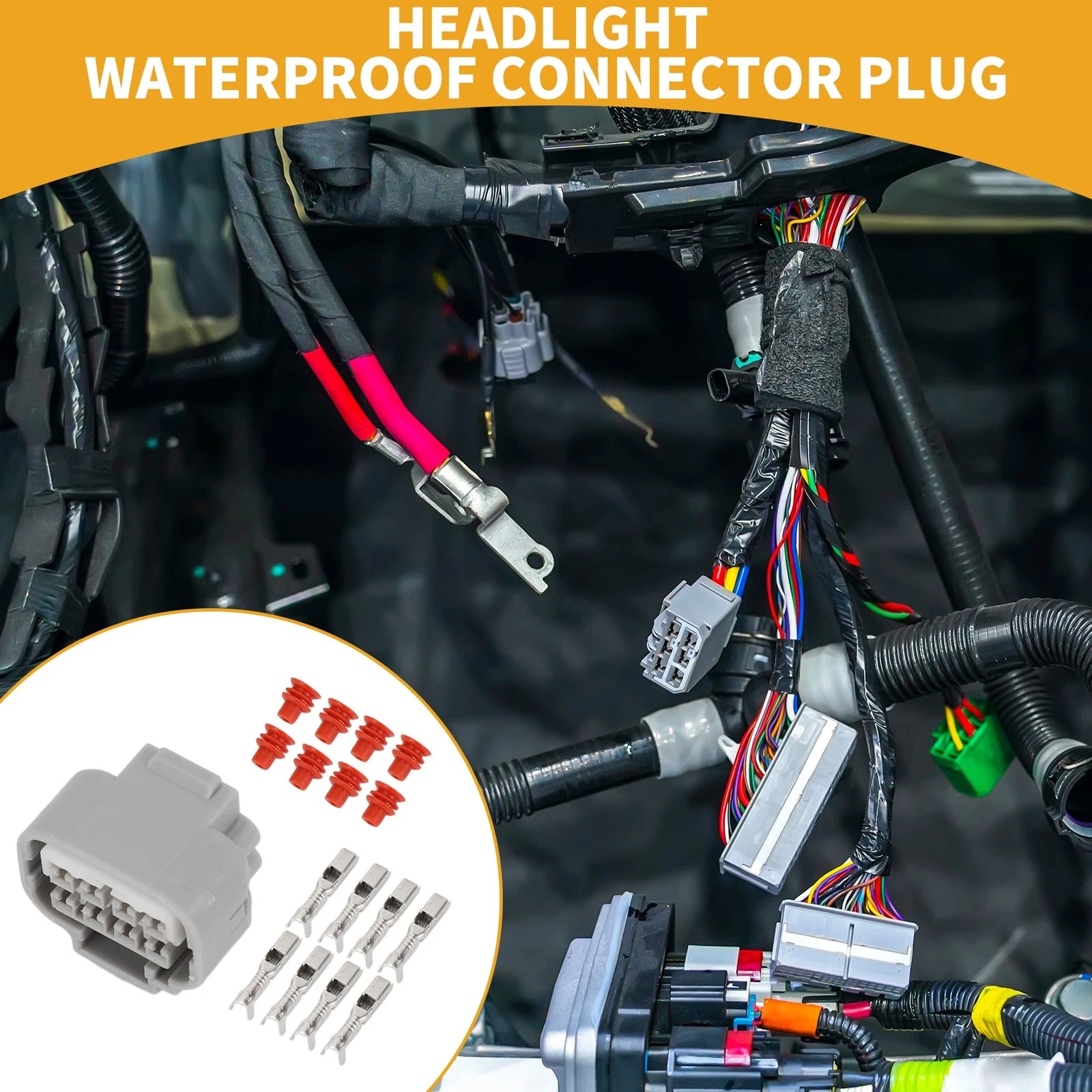 Headlight Waterproof Connector Plug for Toyota 