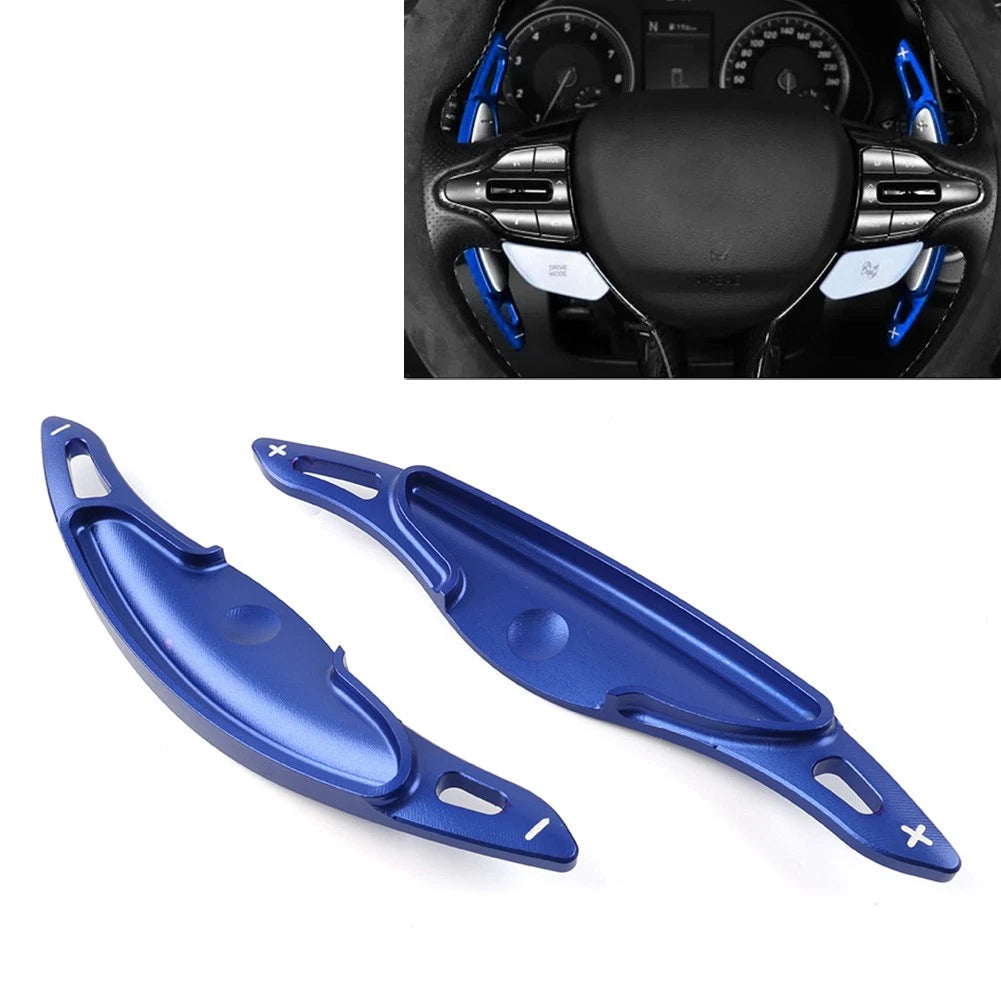 Steering Wheel Paddle Shifter Extensions for Hyundai i30 (2019–2023) Blue