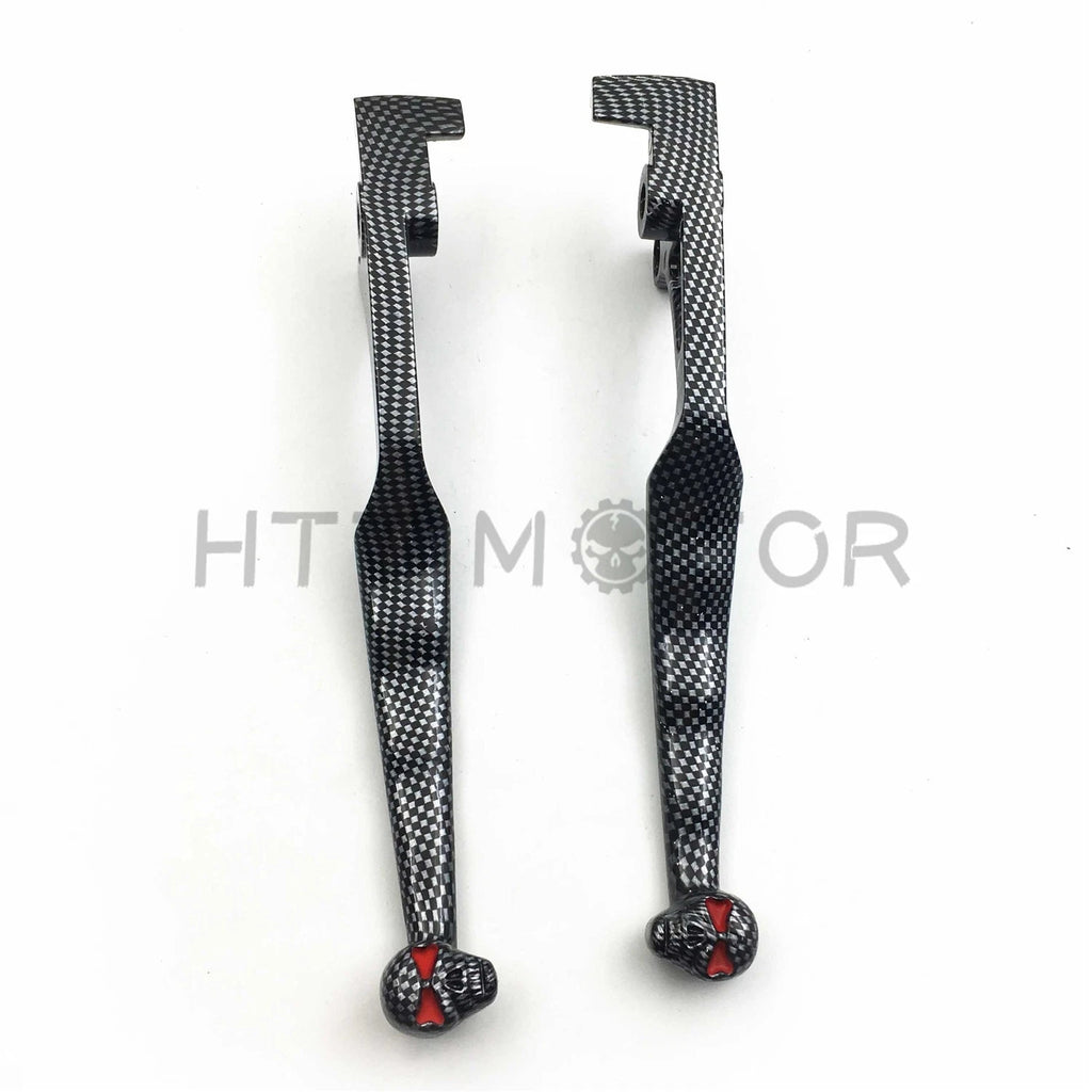 Carbon Skull Brake Clutch Levers for Kawasaki Vulcan 1500 1600 (1996–2009)