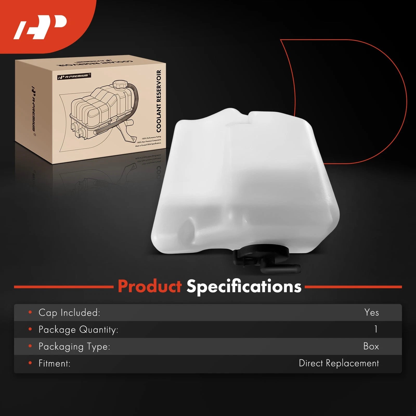 Radiator Coolant Reservoir with Cap for Ford Aspire (1994–1997)