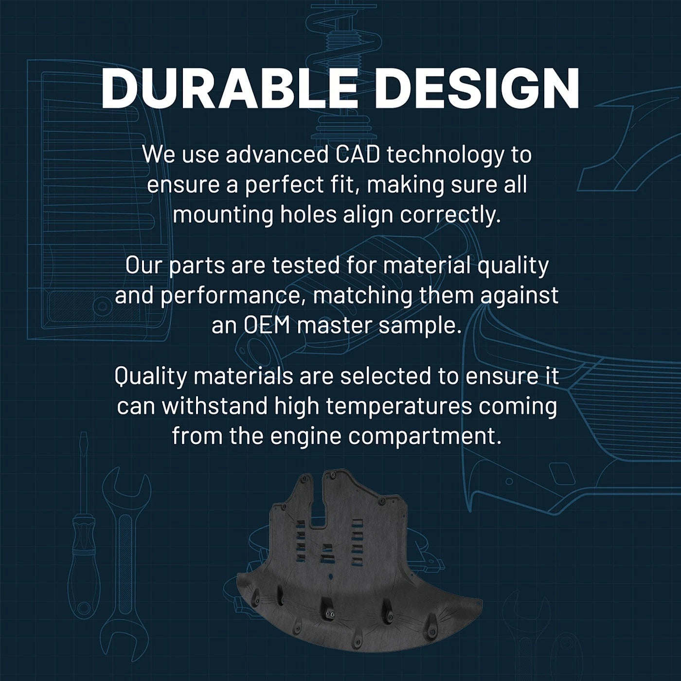 Engine Splash Shields for Ford Taurus Lincoln MKS (2013–2016)