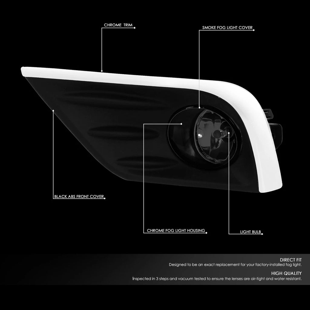 Fog Light Lamps with Chrome Trim Bezel & Switch for Nissan Altima (2016–2018)