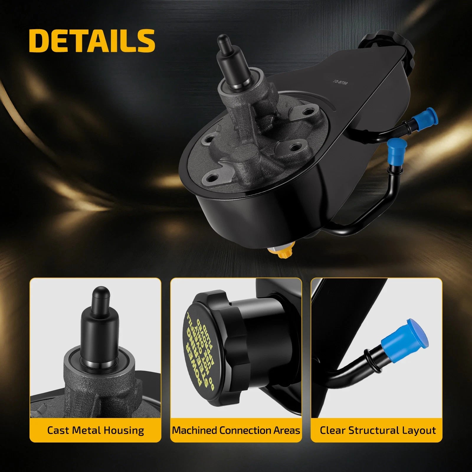 Power Steering Pump with Reservoir for Chevy K1500/K2500 Suburban (1996)