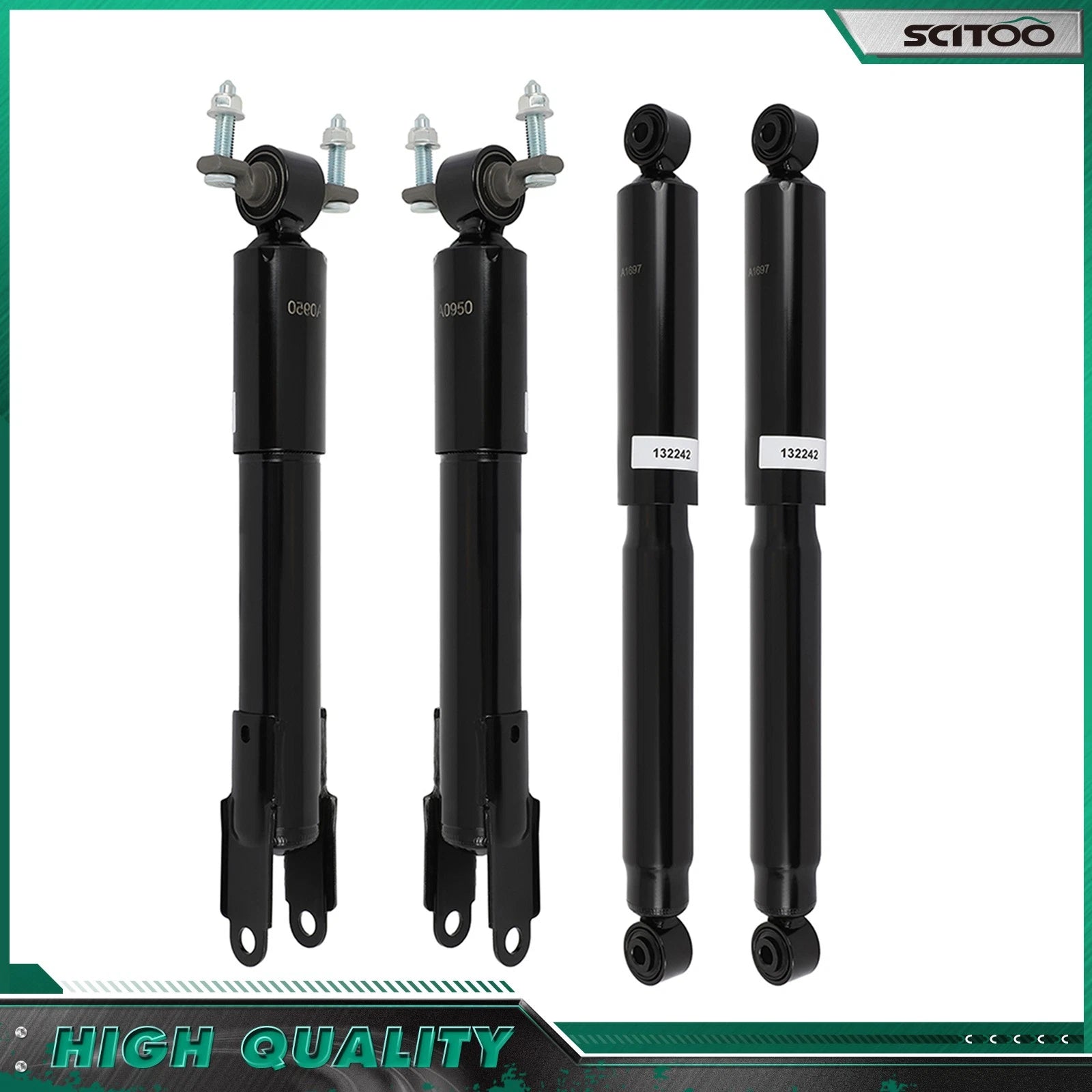 Set of 4 Front Rear Shocks Sway Bars Kit for Silverado Sierra 2500 3500 HD (2011–2019)