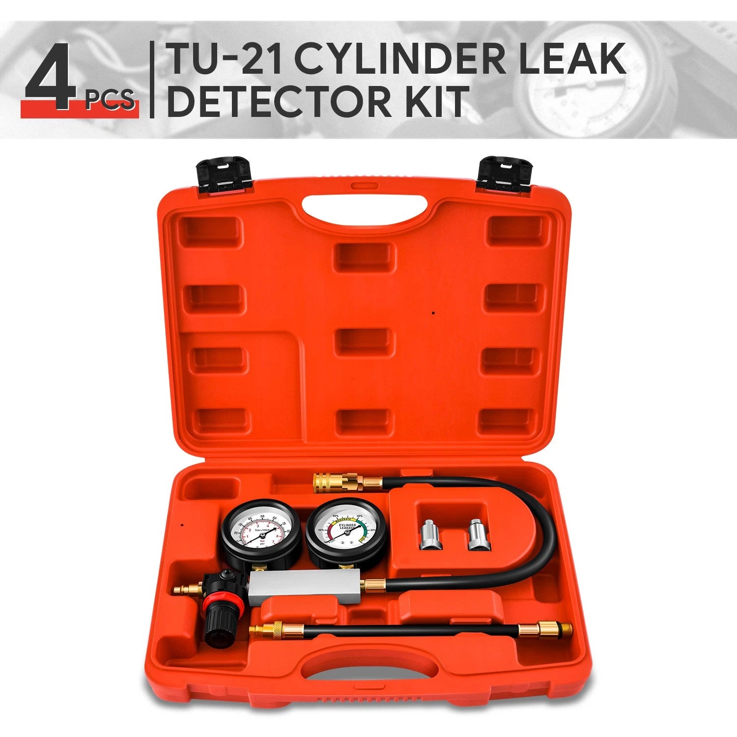 Leakdown Detector Engine Compression Tester Kit for TU-21 (100 Psi)