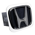 Black Pearl/Black Fill on Trailer Hitch Plug - Officially Licensed for Honda