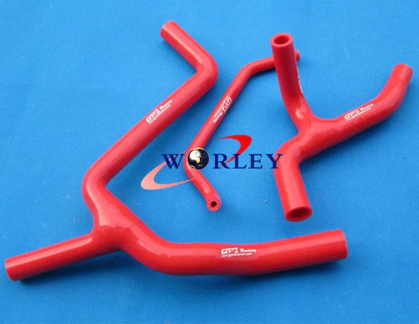 Silicone Radiator Y Hose RED for KAWASAKI KX450F (2009-2015)