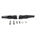 Black Passenger Rear Footrest Pegs for Kawasaki Z300 400 650 900 ZX6R (2015-2023)