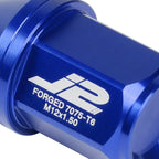 Set of 20 J2 7075 Forged Aluminum M12X1.5 Close-End Lug Nuts for Universal