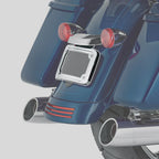 Curved Laydown License Plate Mount Frame Light for Harley Street Road Glide (2014–2023)
