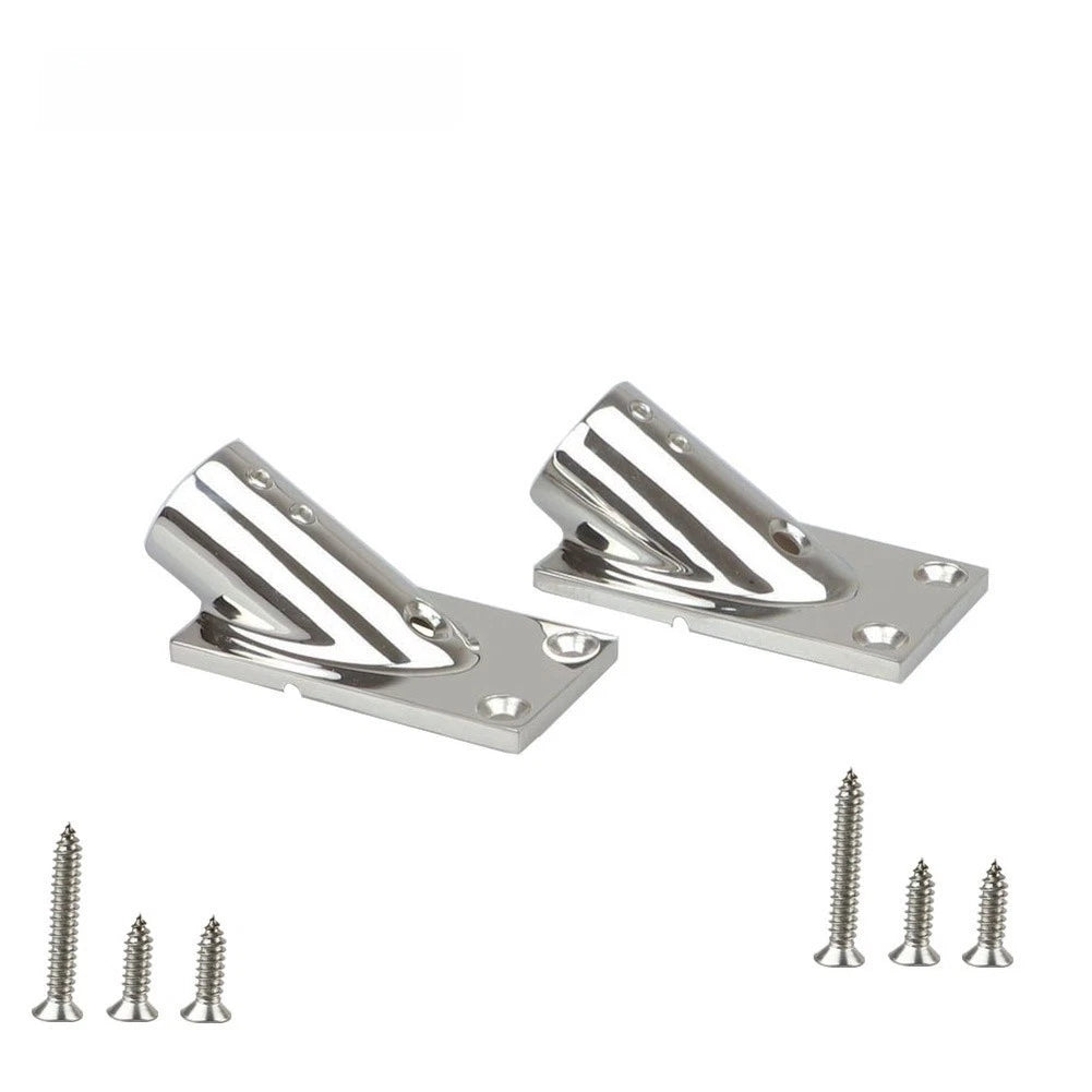 316 SS Rectangular Hand Rail Base for Yachts Boats (Fits 22mm 25mm Pipes)