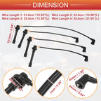 Set of 4 Spark Plug Wires for Honda Civic (1992–1999) No. 32722P07000