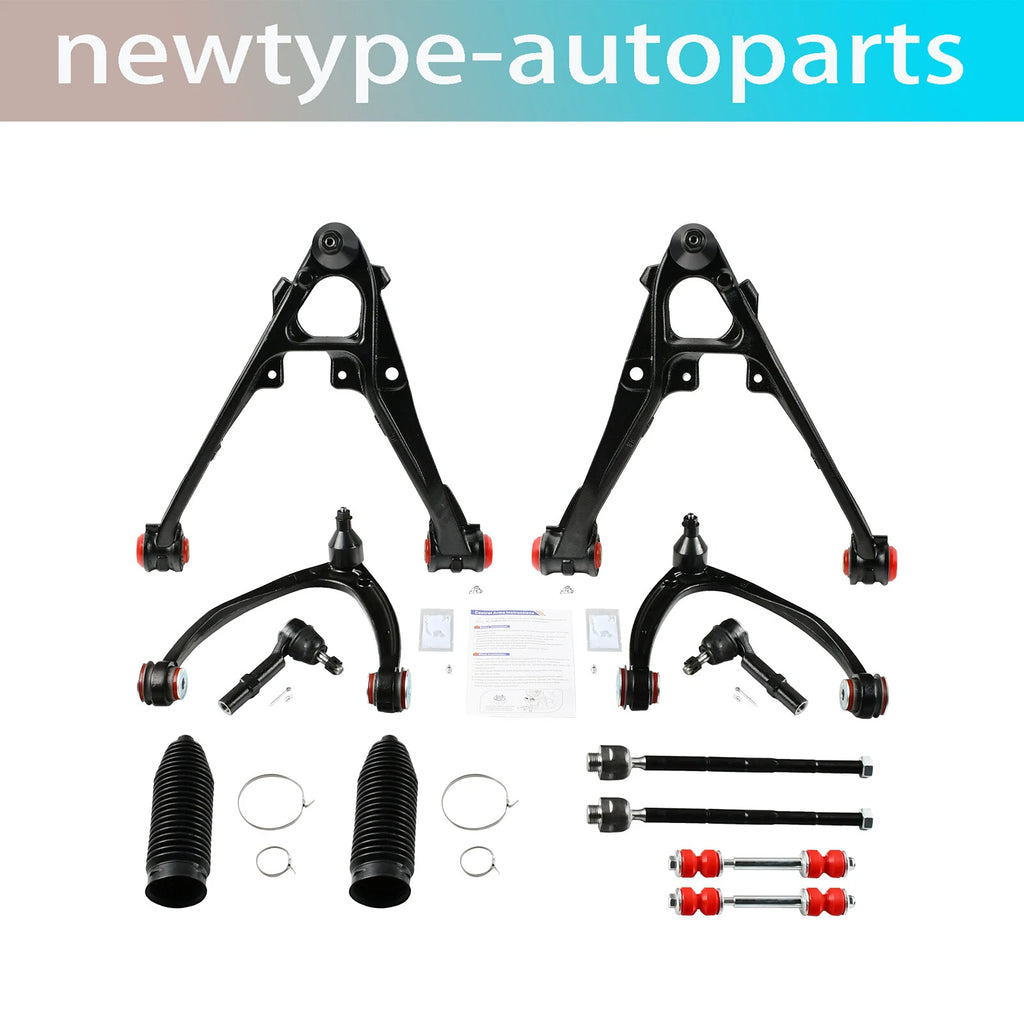 Set of 12 Front Upper Lower Control Arms for 2007–2014 Escalade, Silverado, GMC