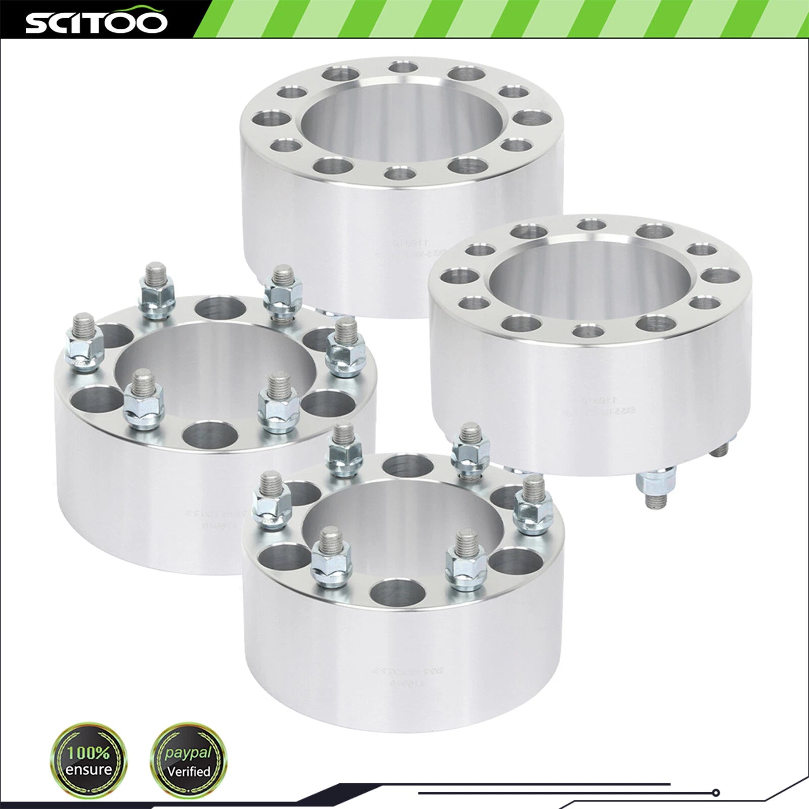Set of 4 Wheel Spacers 6x5.5 3" for Toyota Tacoma Sequoia Chevy Colorado