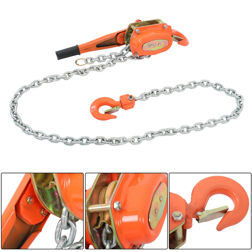 6600lb Lever Block Chain Hoist for Lifting (10ft)