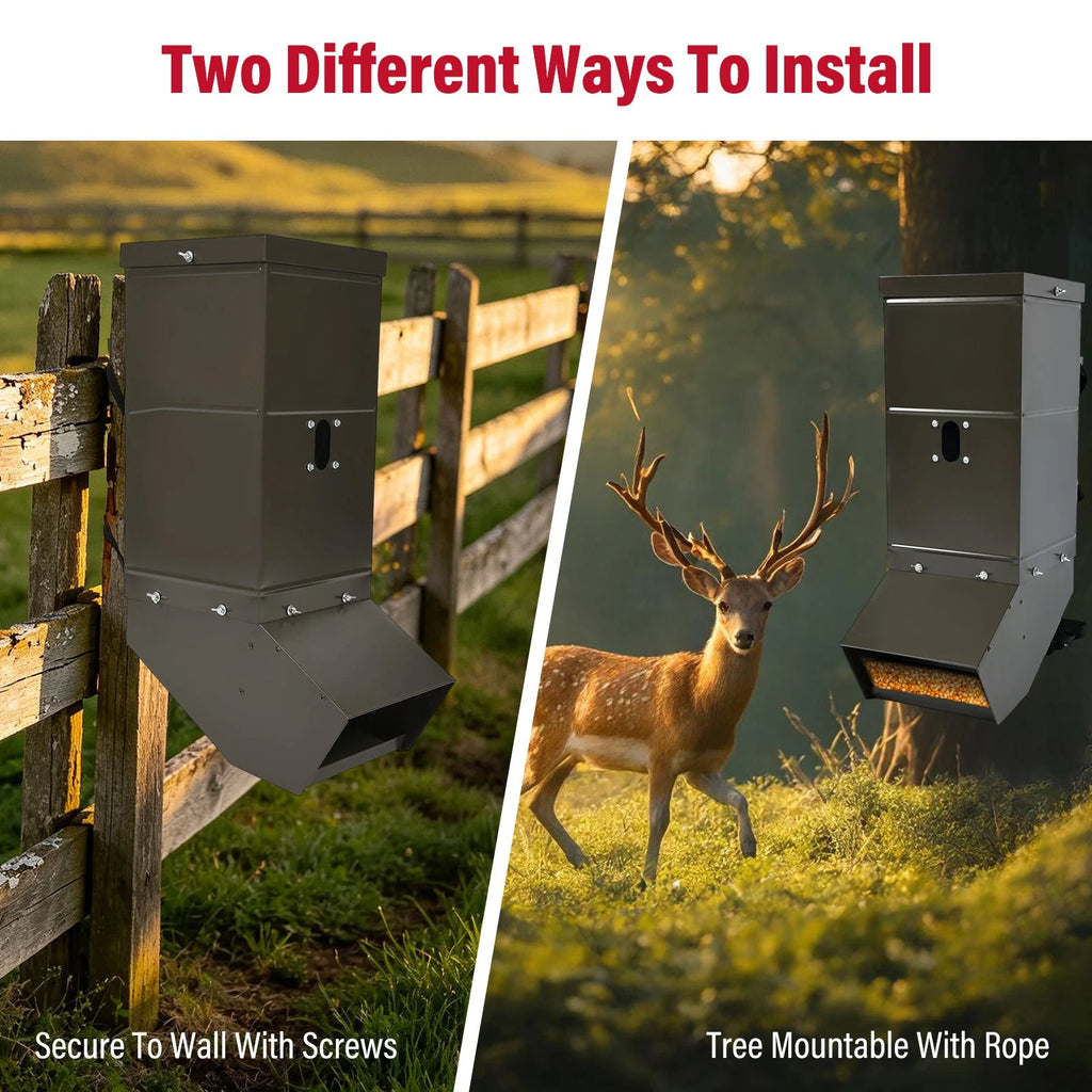 Gravity Feeder Box for Deer Tree Post Mount (Fits Most Models)