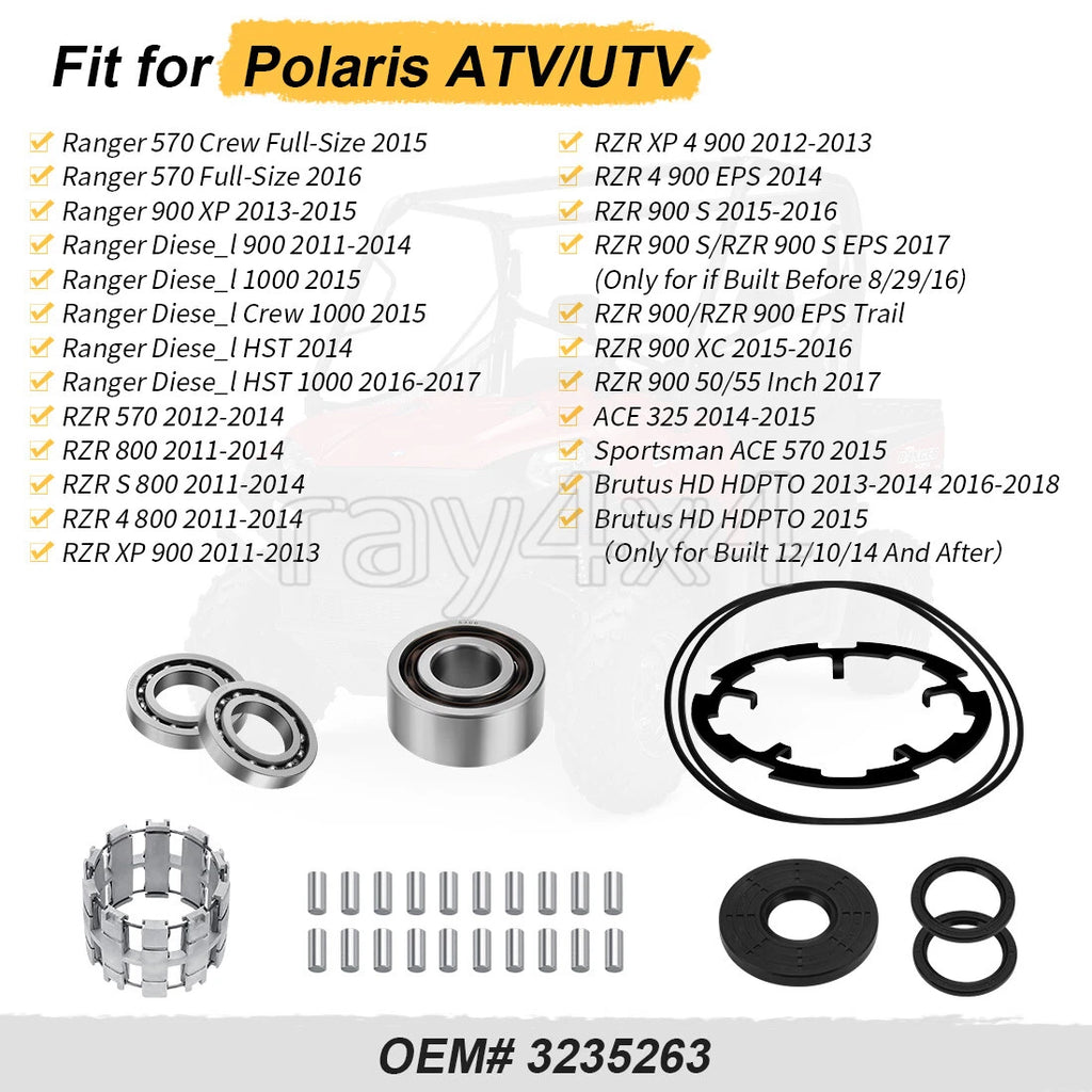 Front Diff Rebuild Kit Sprague Armature Plate for Polaris Ranger RZR (570-900)