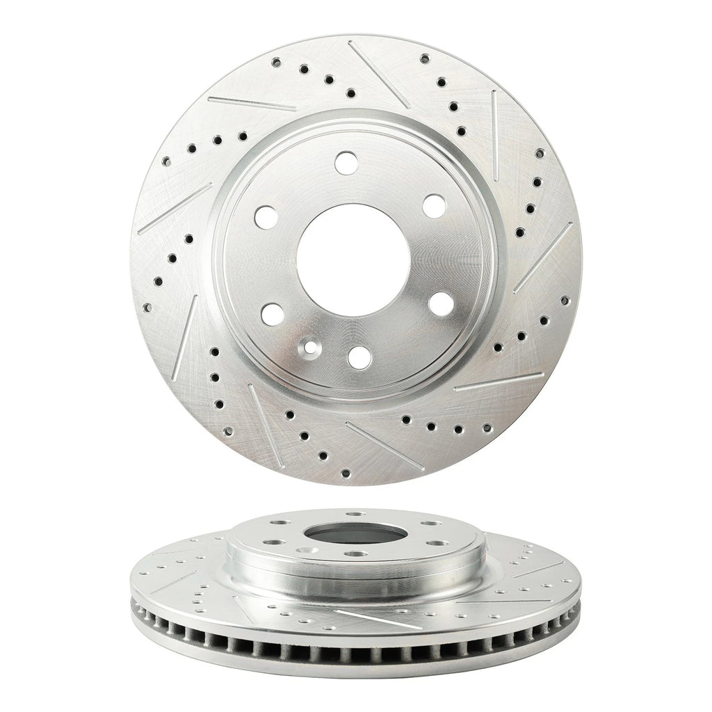 Front Drilled & Slotted Brake Rotors for GMC Acadia (2007–2016)