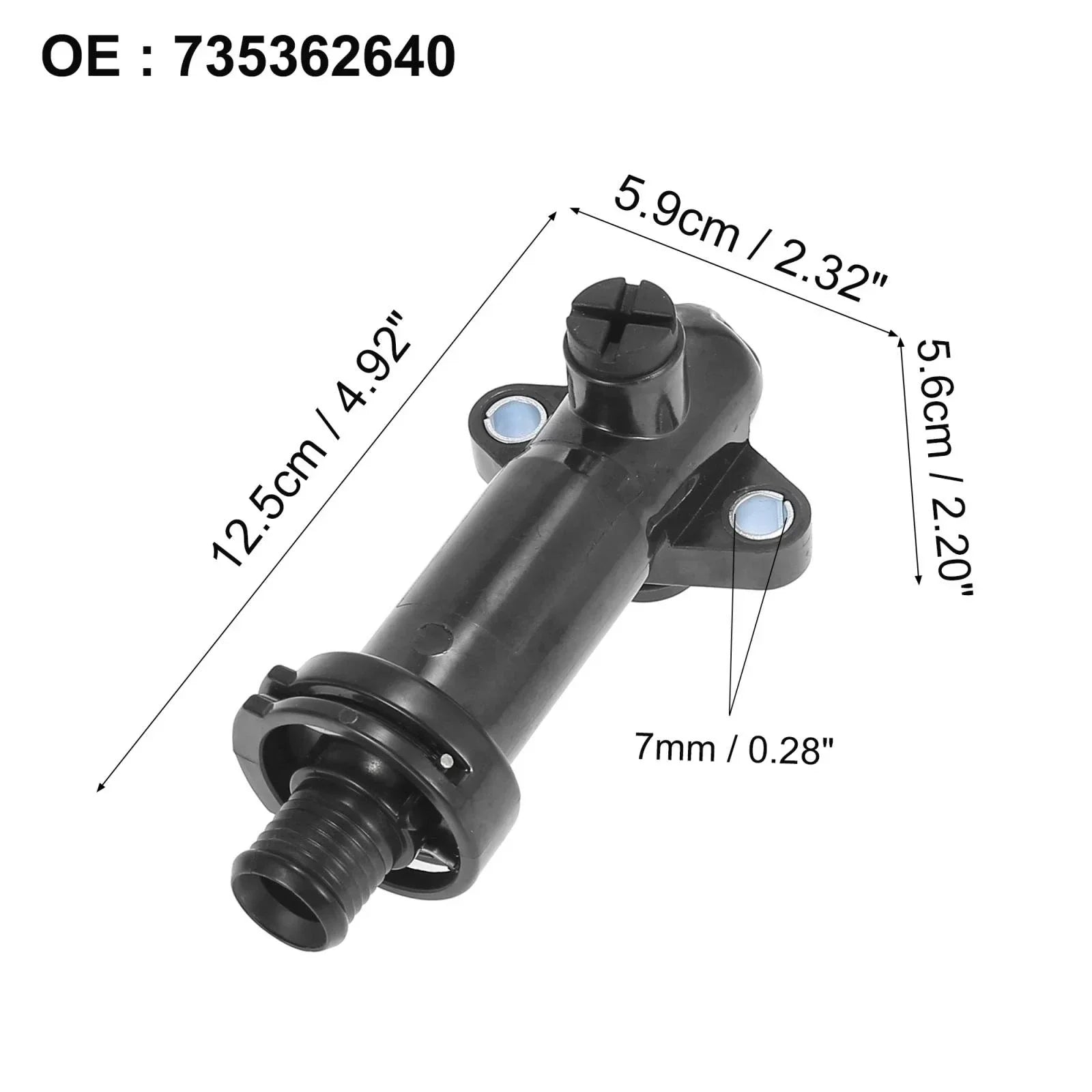Engine Thermostat Plastic Metal for BMW X3 (2003 - 2010)
