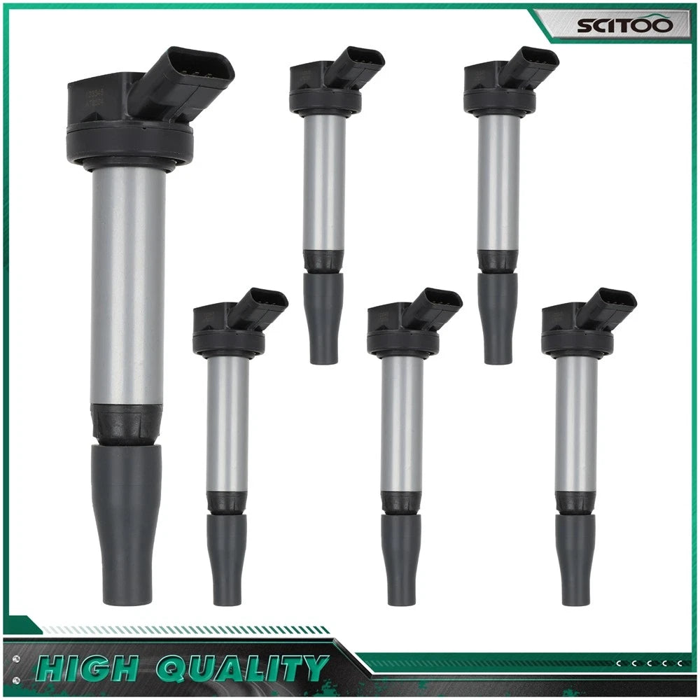 Set of 6 Ignition Coils for Toyota Tacoma V6 3.5L, 2.7L (2016–2020)