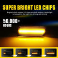 Sequential Smoke Amber Full LED Side Marker Light for VW MK6 Golf GTI (2010–2014)