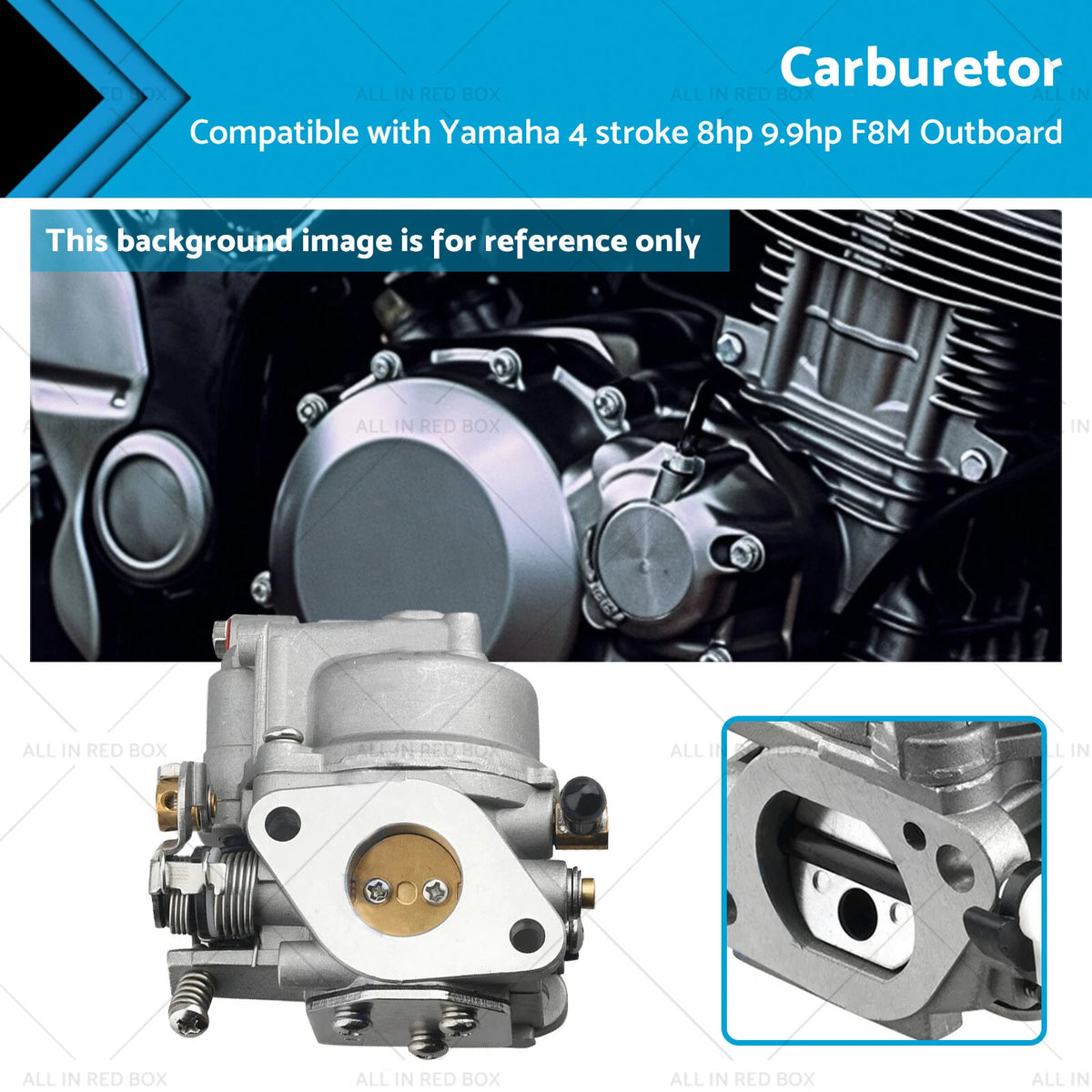 Carburetor for Yamaha 4-Stroke 8HP 9.9HP Outboard (68T-14301-11-00)