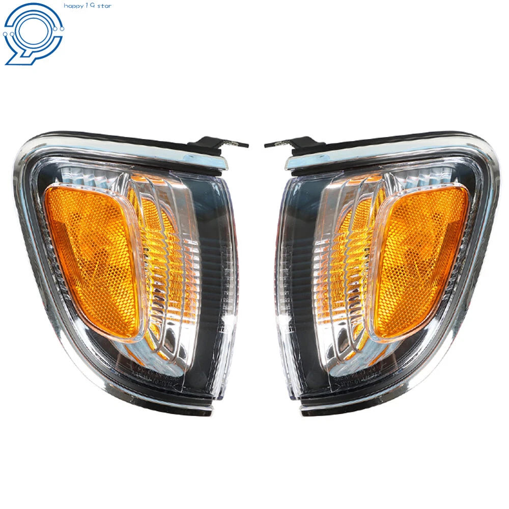 Set of 2 Side Marker Corner Parking Lights for Toyota Tacoma (2001–2004) Chrome