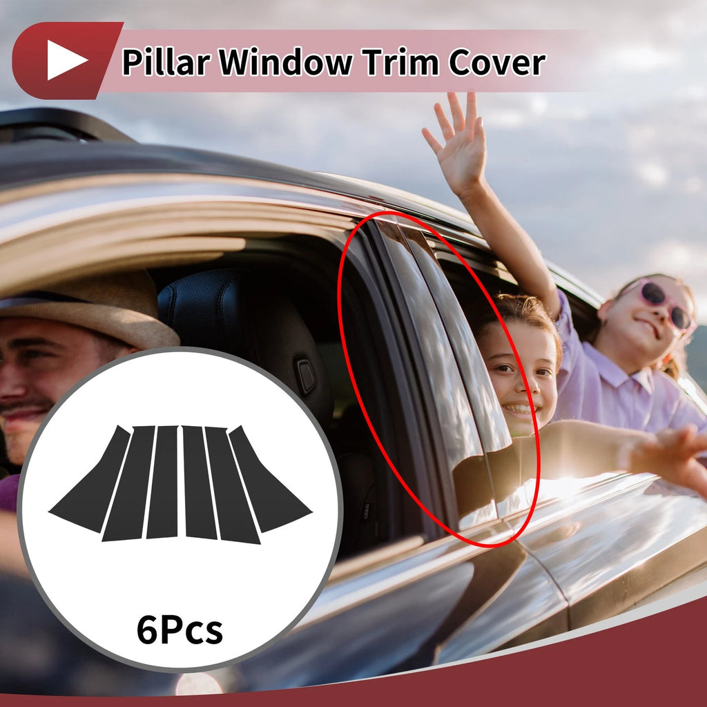 Door Pillar Window Trim for Nissan Note E12/E13 (2013–2020) Black